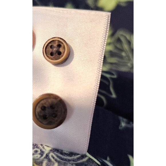 28 Palms Shirt Mens XL Blue Green Tropical Floral Hawaiian Outdoor Short Sleeve - Picture 11 of 11